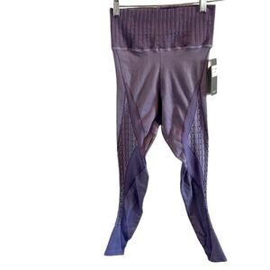 Nux High Waist Seamless Mesh Textured Legging Yoga Pants Size S NWT